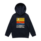 I Have Potential, Physics Kid's AS Colour Hoodie Navy Kids Hoodie Printed In Australia Science