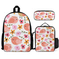 Pretty Bird Three Piece Backpack Set white One size Three Piece Backpack Set Birds Printed Offshore