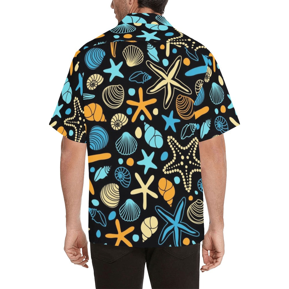 Starfish And Shells - Mens Hawaiian Shirt