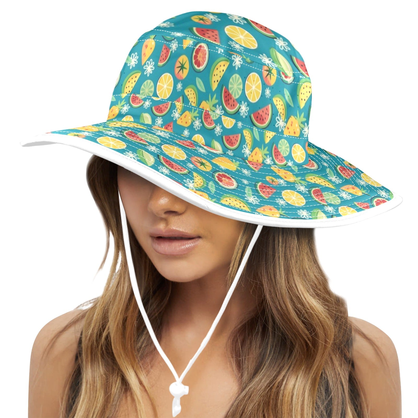 Summer Fruit Wide Brim Bucket Hat Wide Brim Bucket Hat Food Printed Offshore