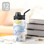 Under The Sea Kids Water Bottle with Chug Lid (12 oz) Kids Water Bottle with Chug Lid Ocean Printed Offshore