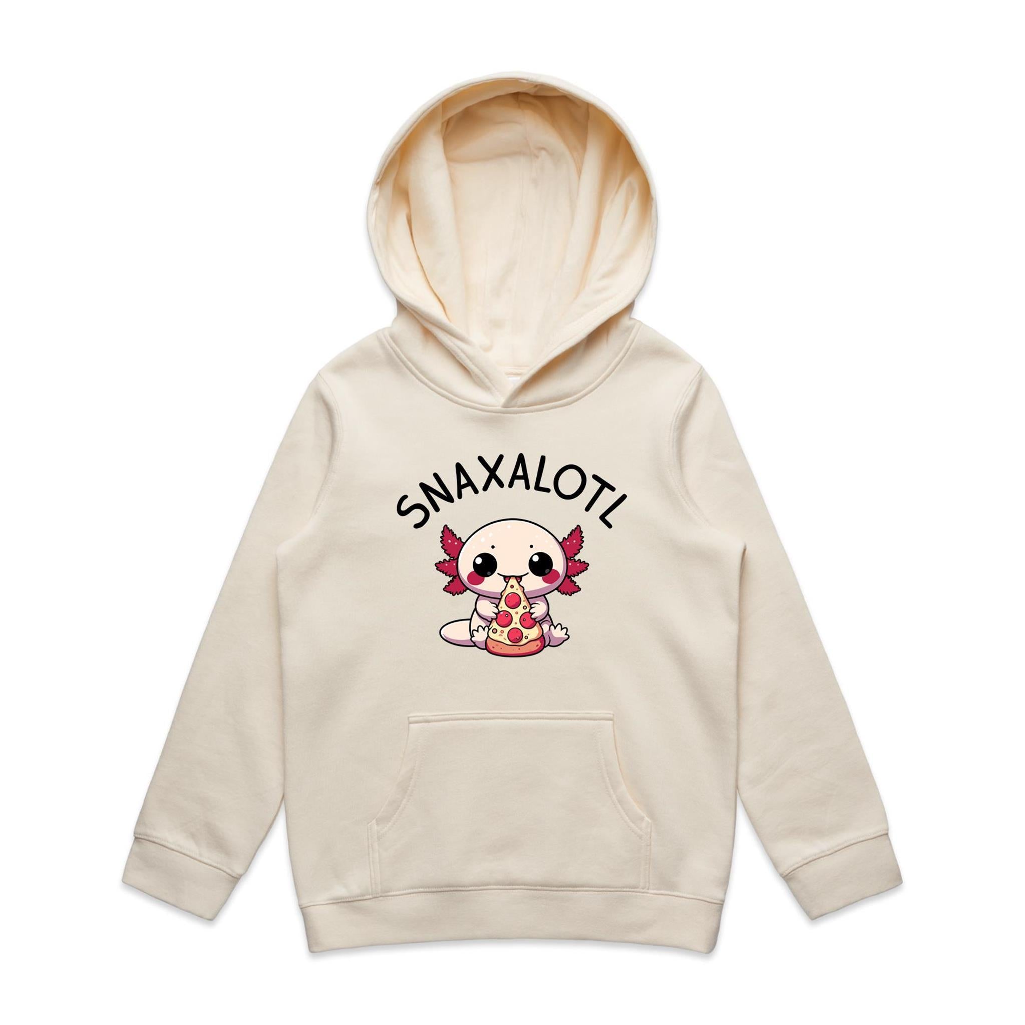 Snaxalotl, Axolotl Pizza - Kids Hoodie