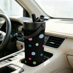 Polka Dots 20oz Tea Tumbler with Carry Handle