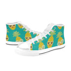 Pineapples With Glasses - Women's High Top Canvas Shoes
