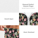 Tulips Women's Windbreaker Short Set Women's Windbreaker Short Set Plants Printed Offshore
