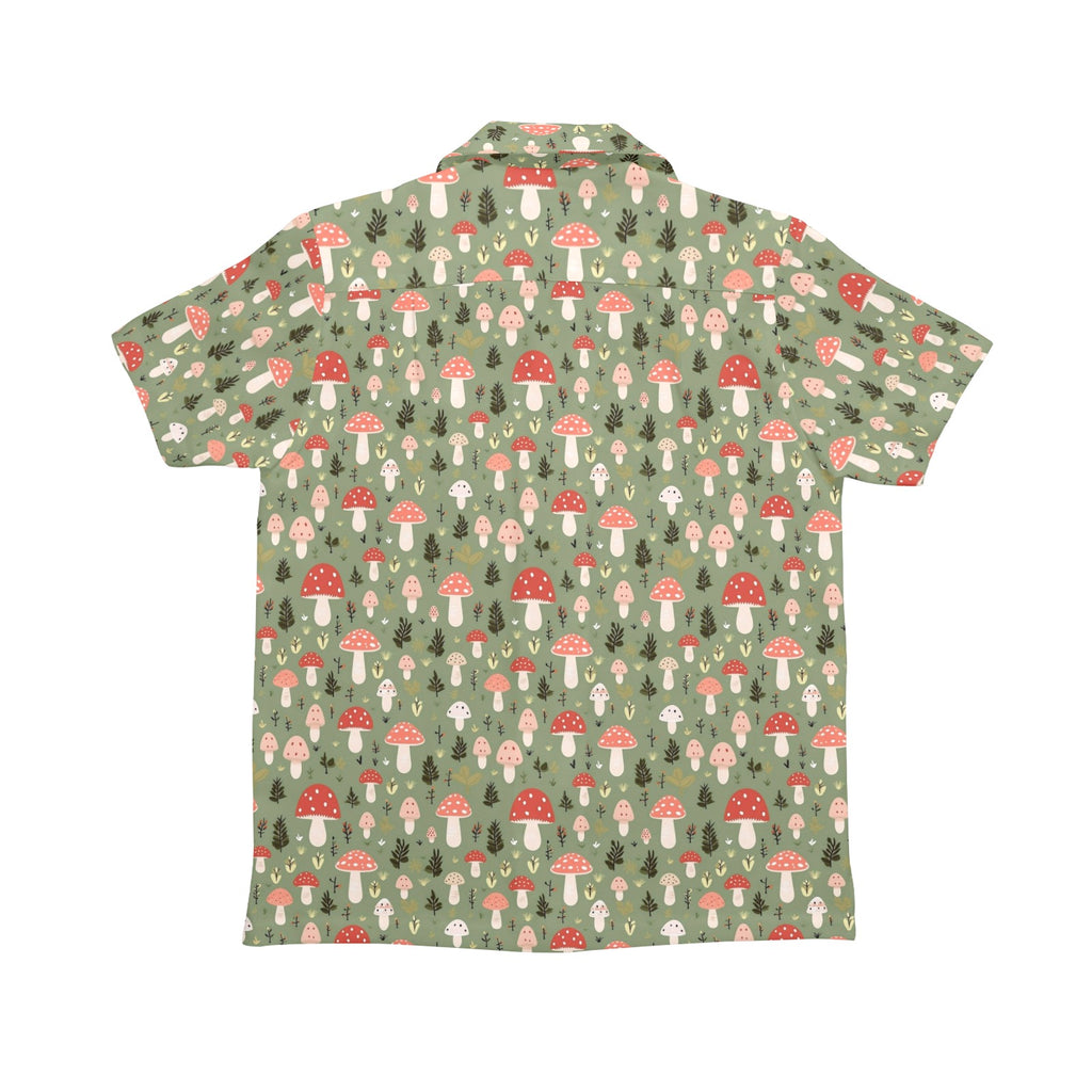 Mushroom Garden Senior Kids Hawaiian Shirt Senior Kids Hawaiian Shirt 8-15 Printed Offshore