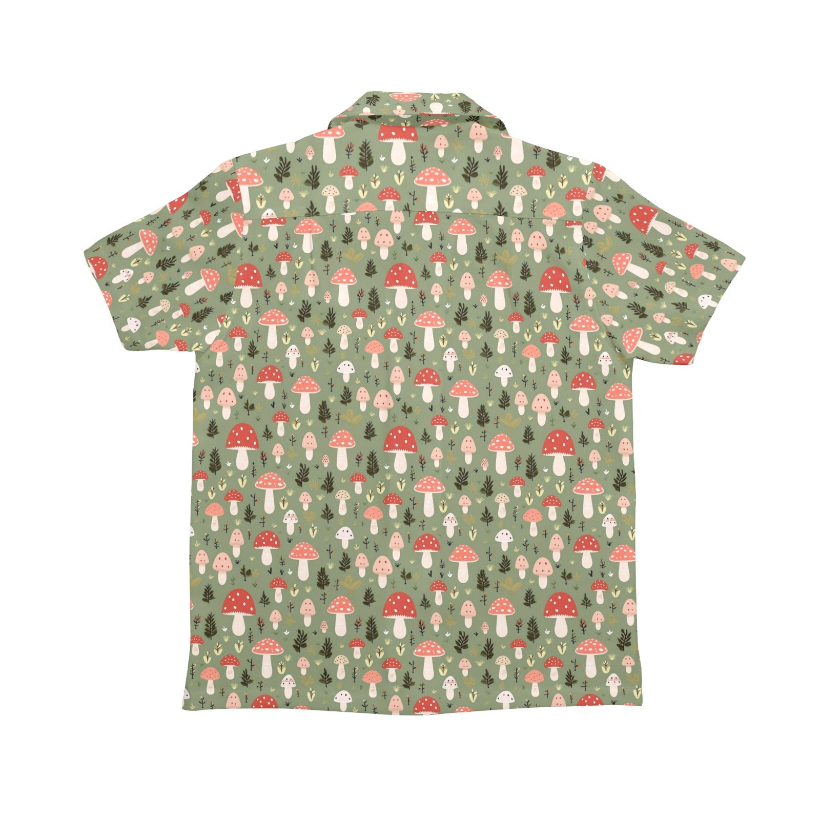 Mushroom Garden Senior Kids Hawaiian Shirt Senior Kids Hawaiian Shirt 8-15 Printed Offshore