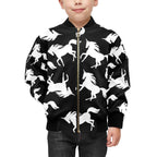 Black And White Unicorn Kids Bomber Jacket Kids Bomber Jacket animal Printed Offshore