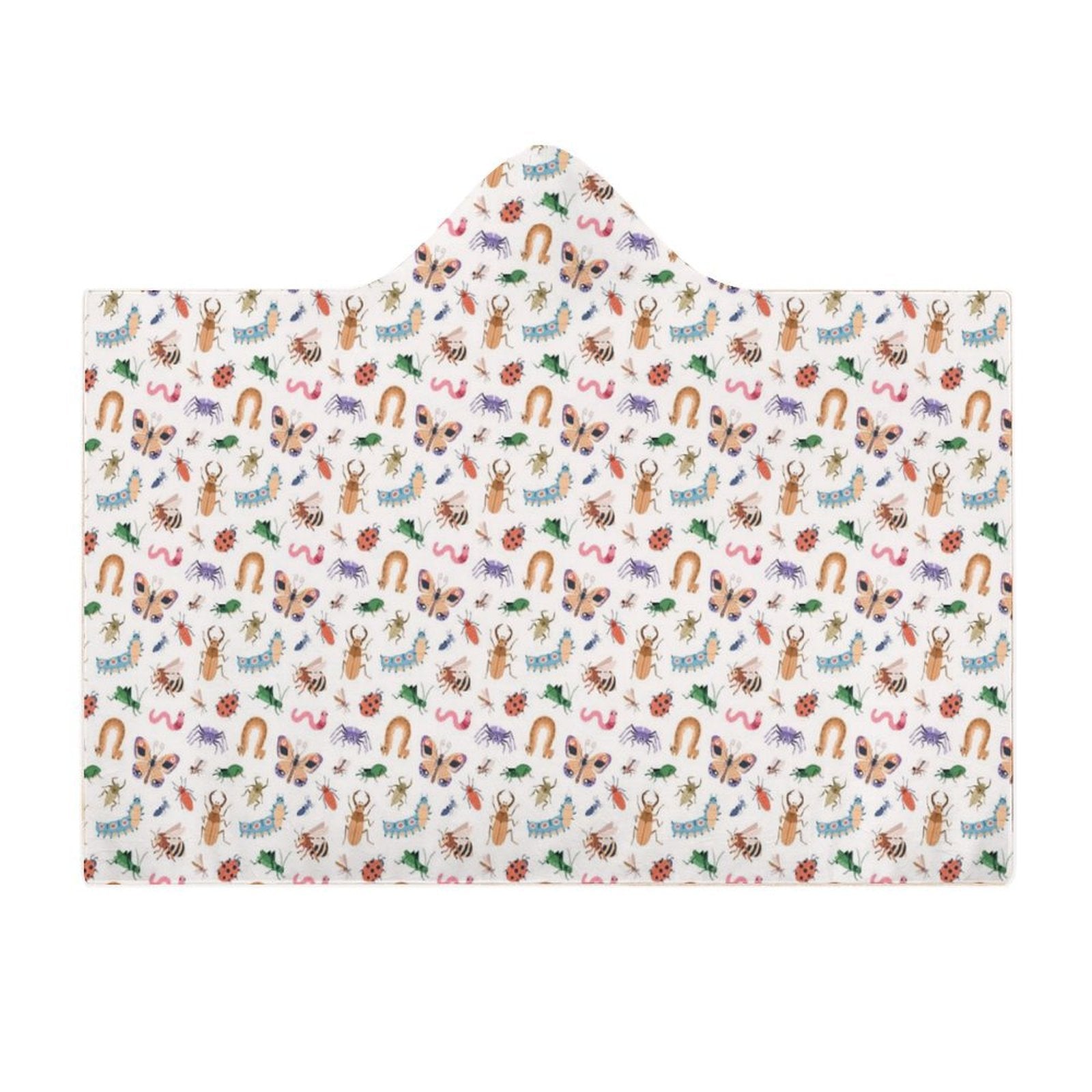 Cute Bugs Kids Hooded Blanket 100cm x 130cm Kids Hooded Blanket Printed Offshore