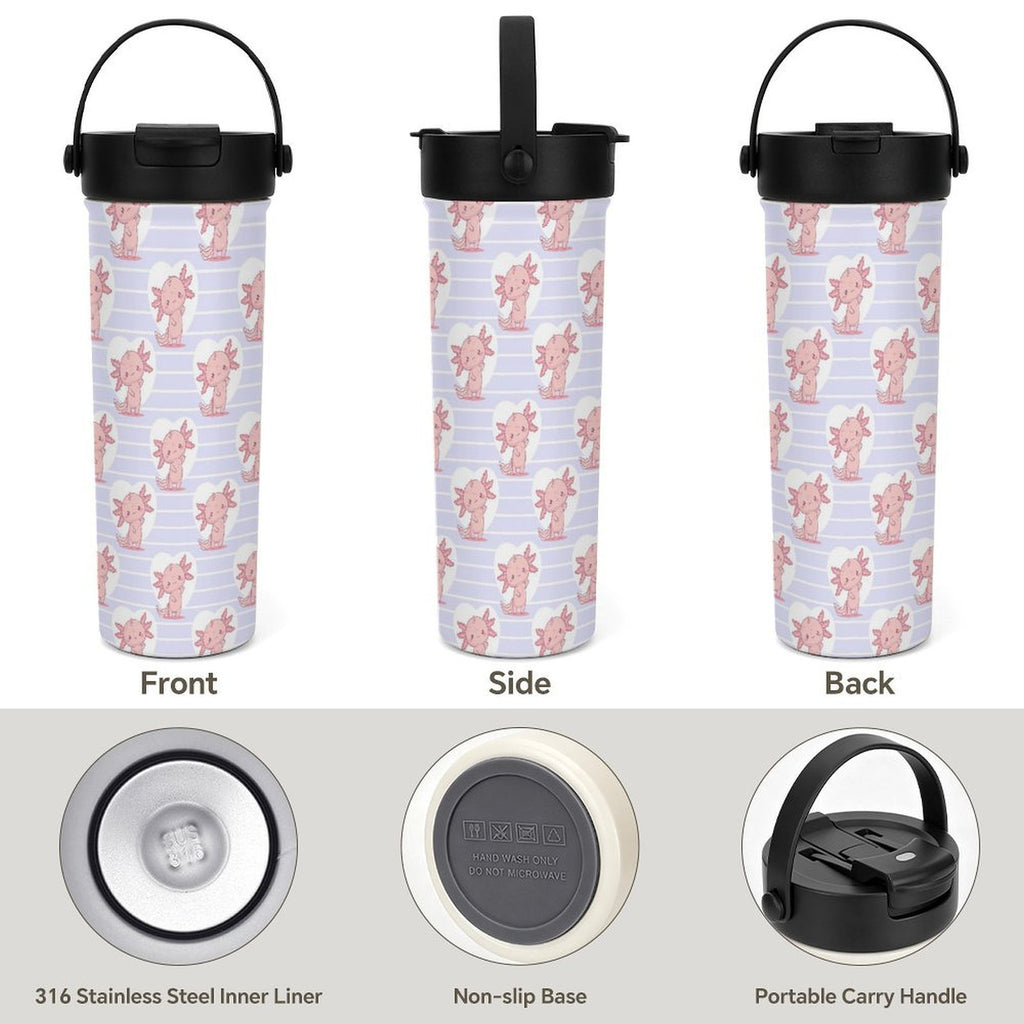 Axolotl Love 20oz Tea Tumbler with Carry Handle