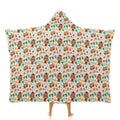 Woodland Baby Animals Kids Hooded Blanket 100cm x 130cm white 40"×50" Kids Hooded Blanket animal Printed Offshore