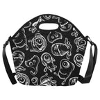 Monsters In Black And White - Neoprene Lunch Bag One Size Neoprene Lunch Bag Printed Offshore
