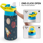 Space And Rocket Ship - Little Kids Water Bottle Little Kids Water Bottle Printed Offshore Space