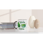 You're The Basil To My Pesto, Valentine - White 11oz Ceramic Mug with Colour Inside Colour 11oz Mug Food Globally Fulfilled Love