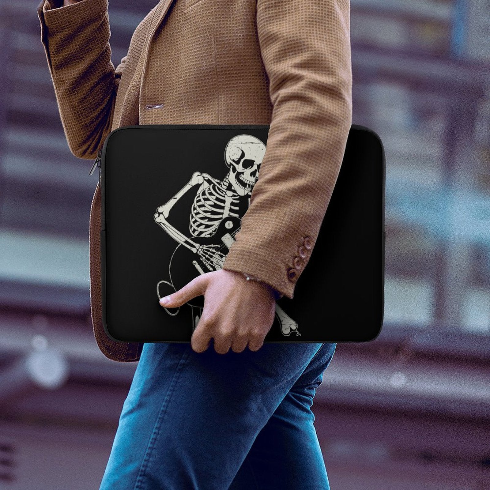 Skeleton Playing Guitar - Laptop Sleeve (Multiple Sizes)