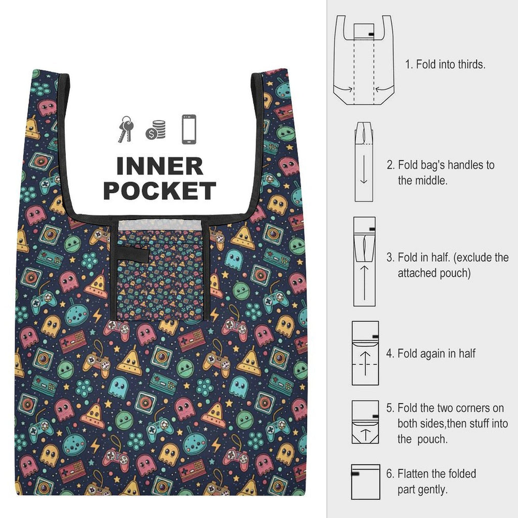 Video Game Foldable Shopping Bag