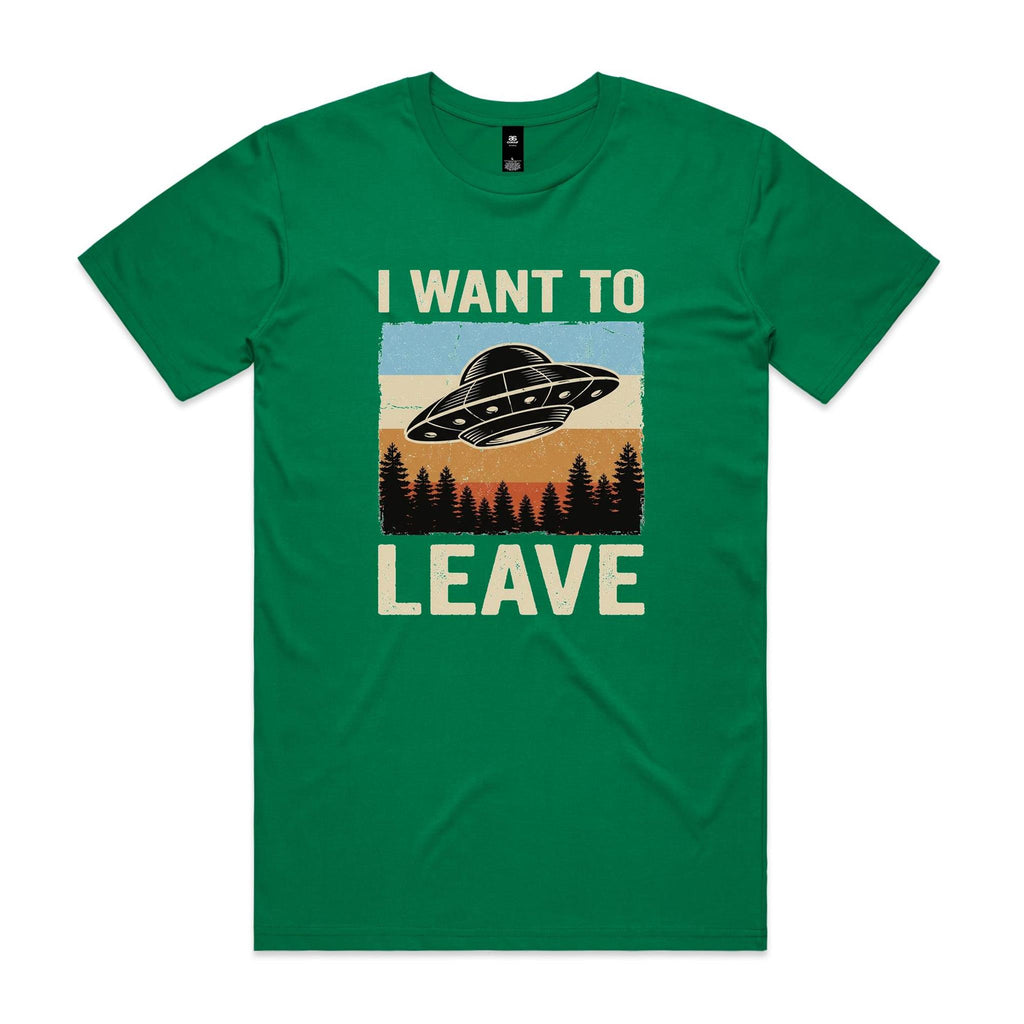 UFO I Want To Leave Men's AS Colour T-shirt