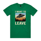 UFO I Want To Leave Men's AS Colour T-shirt
