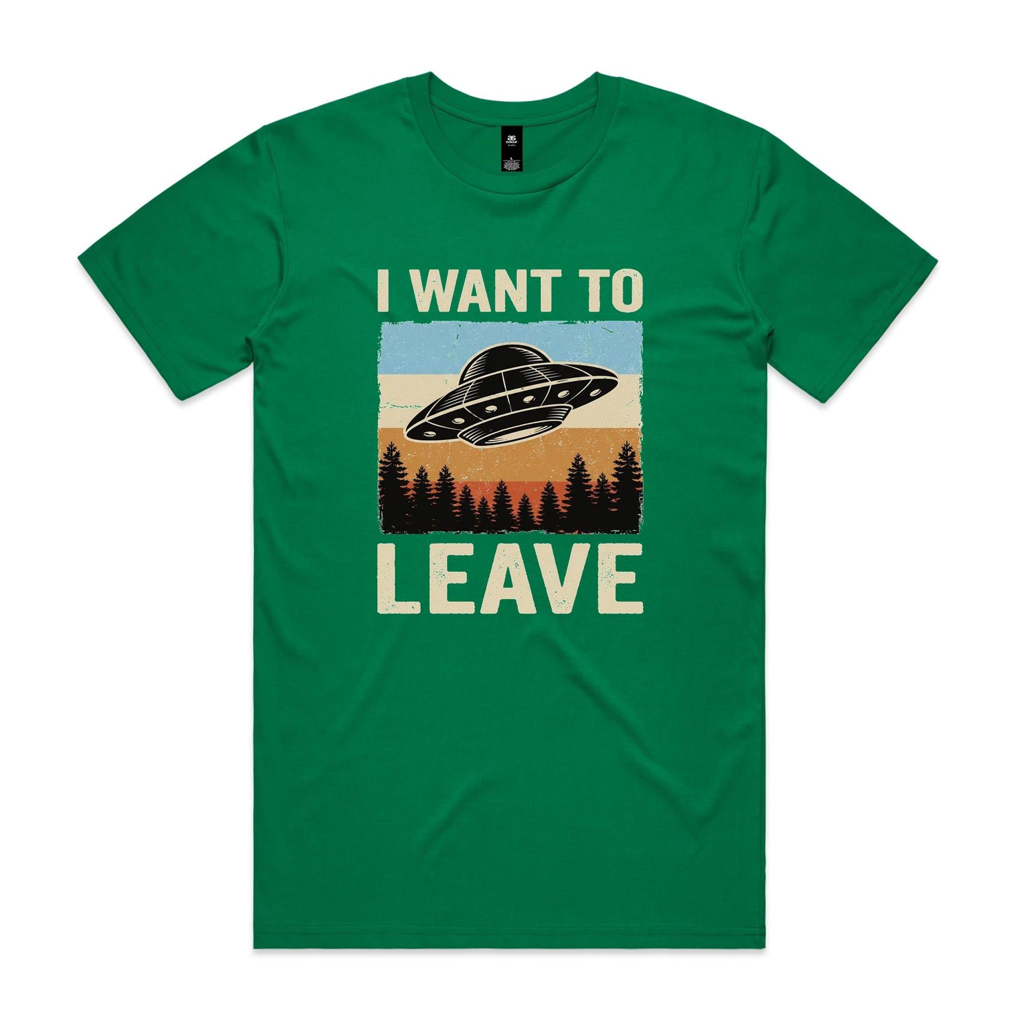 UFO I Want To Leave Men's AS Colour T-shirt
