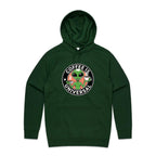 Coffee Is Universal, Alien - Mens Hoodie Forest Green Mens Hoodie Coffee Printed In Australia Sci Fi