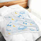 Spaceships And UFO's - Double-Layer Fleece Blanket 51"x59"