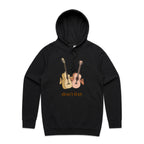 Guitars, Don't Fret - Mens Hoodie Black Mens Hoodie Music Printed In Australia