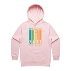 Retro Nostalgia - Womens Hoodie Pink Womens Hoodie Printed In Australia Retro
