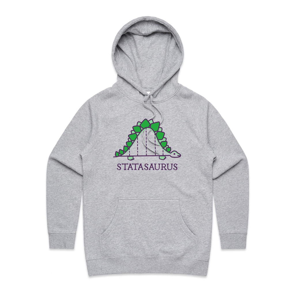 Statasaurus, Maths - Womens Hoodie Grey Marle Womens Hoodie Maths Printed In Australia