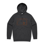 Fibonacci - Mens Hoodie Asphalt Marle Mens Hoodie Maths Printed In Australia Science