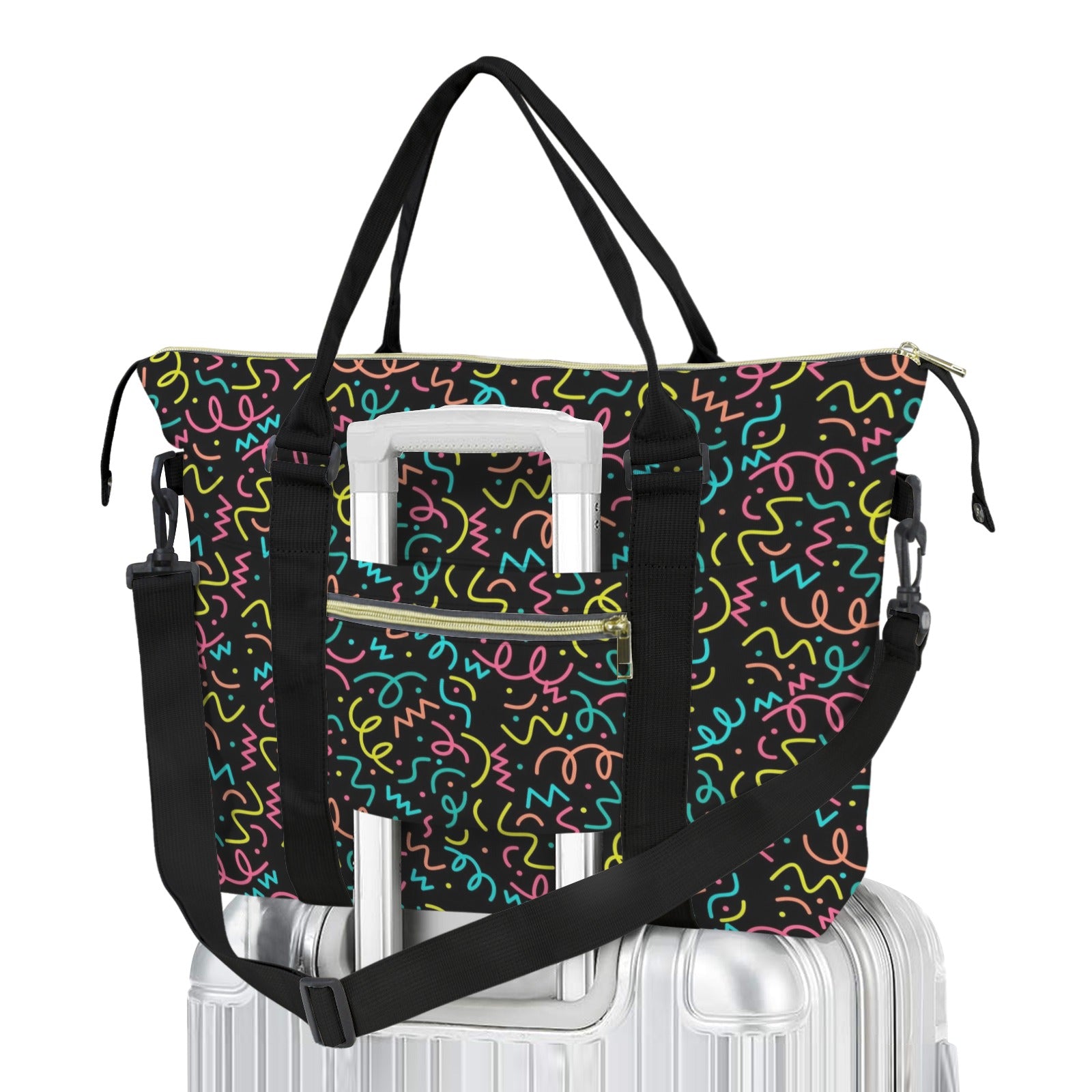 Squiggle Time Duffle Bag-Simple (Model 1715) One Size Duffle Bag-Simple (1715)