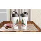 All Booked For Christmas White 15oz Stainless Steel Travel Mug Travel Mug
