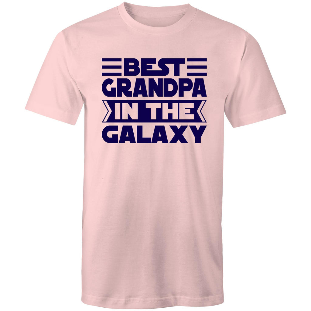 Best Grandpa In The Galaxy - Mens T-Shirt Pink Mens T-shirt Dad Printed In Australia