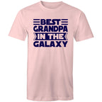 Best Grandpa In The Galaxy - Mens T-Shirt Pink Mens T-shirt Dad Printed In Australia