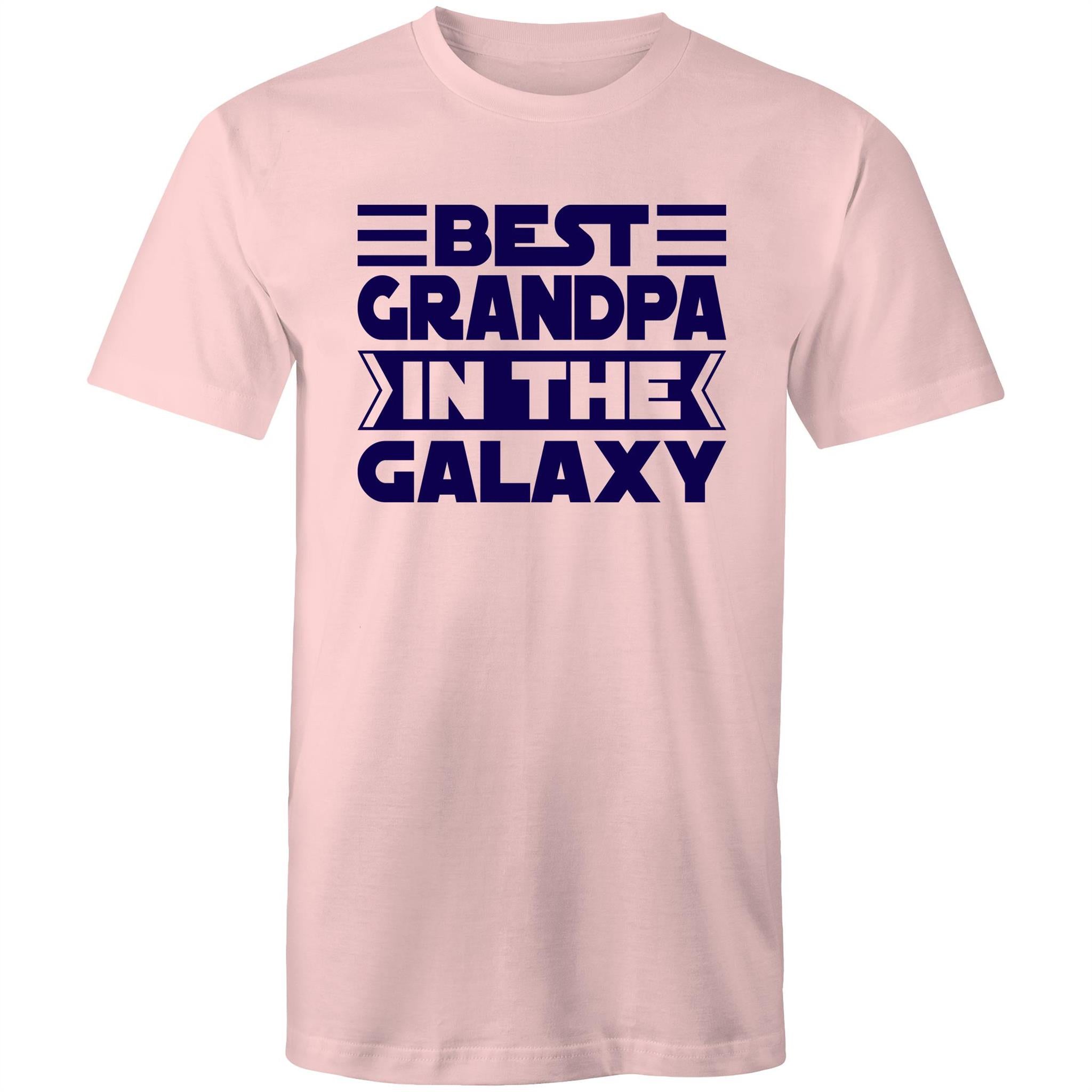 Best Grandpa In The Galaxy - Mens T-Shirt Pink Mens T-shirt Dad Printed In Australia