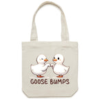 Goose Bumps - Canvas Tote Bag Cream One Size Tote Bag animal Printed In Australia