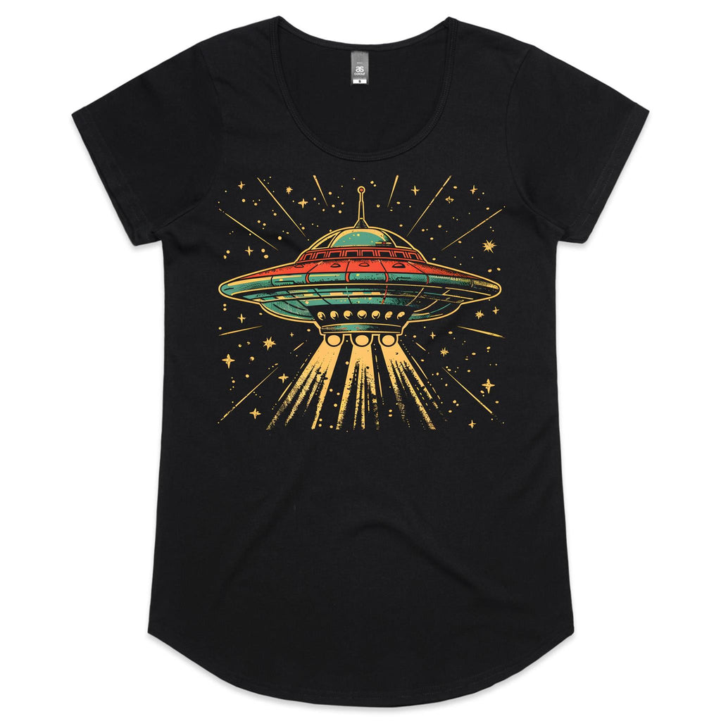 Retro UFO Womens AS Colour Scoop Neck T-Shirt