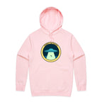 UFO Alien Abduction, Sorry I'm Taken - Mens Hoodie Pink Mens Hoodie Printed In Australia Sci Fi