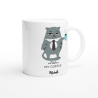 Personalise - Not Before My Coffee - White 11oz Ceramic Mug Personalised 11oz Mug animal Coffee customise Globally Fulfilled personalise