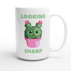 Cactus, Looking Sharp - White 15oz Ceramic Mug 15oz Mug funny Globally Fulfilled plant