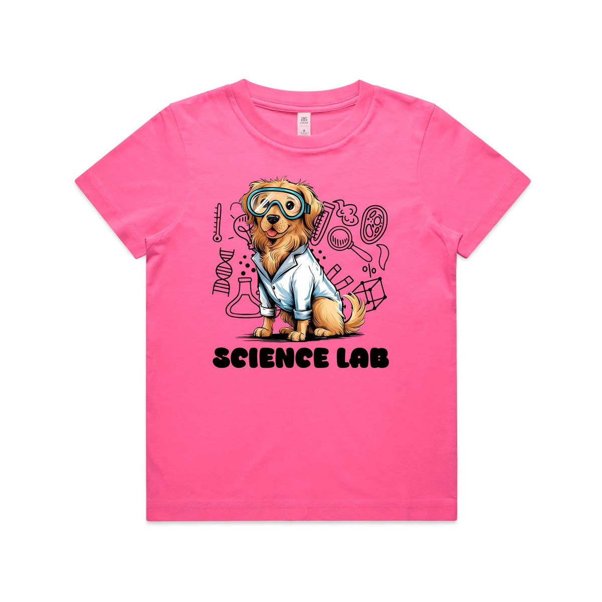 Science Lab, Dog Kids AS Colour T-shirt