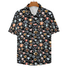 Eyes On Black - Women's Short-Sleeve Button Up Shirt