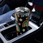 Rainbows - 20oz Mobile Tumbler with Lid (Black Lock) 20oz Travel Mug Printed Offshore