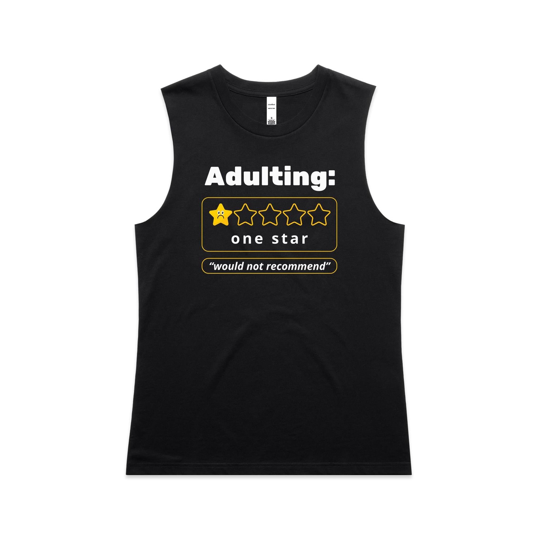 Adulting, One Star - AS Colour Women's Maple Tank