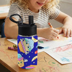 Cute Cartoon Cupcake 12oz Kids Water Bottle with Straw Lid