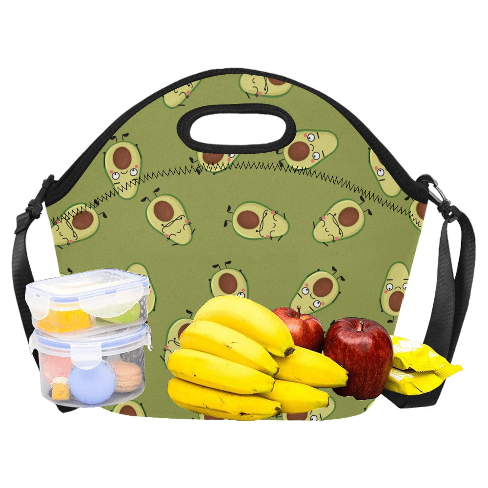 Avocado Characters - Neoprene Lunch Bag Neoprene Lunch Bag Printed Offshore