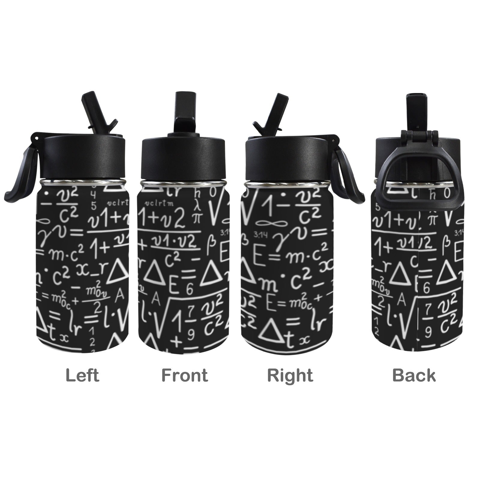 Mathematics 12oz Kids Water Bottle with Straw Lid