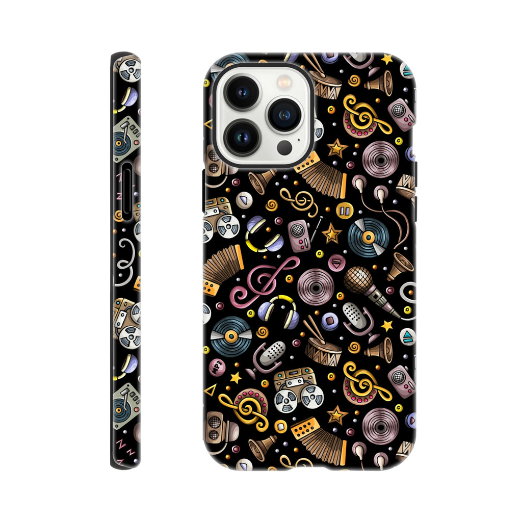 Retro Music Mix - Apple iPhone Tough case iPhone 13 Pro Max iPhone Tough Case Globally Fulfilled Music