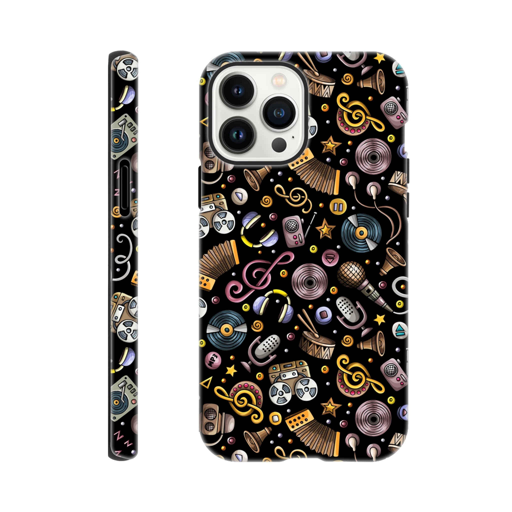 Retro Music Mix - Apple iPhone Tough case iPhone 13 Pro Max iPhone Tough Case Globally Fulfilled Music