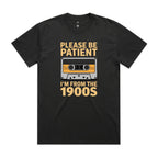Please Be Patient, I'm From The 1900's AS Colour Heavy Faded Tee Unisex Faded coal Heavy Faded T-shirt Music Printed In Australia