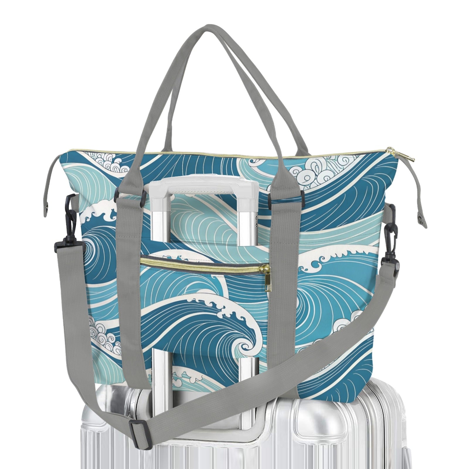 Ocean Waves Duffle Bag-Simple (Model 1715) One Size Duffle Bag-Simple (1715)
